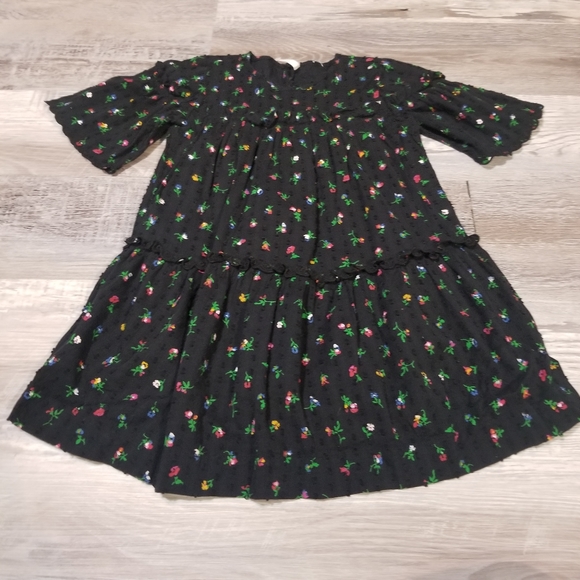 Crewcuts Other - Crewcuts Black Floral Girls Tiered Dress